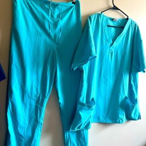 Set -Juniper Scrubs light teal color size 2x